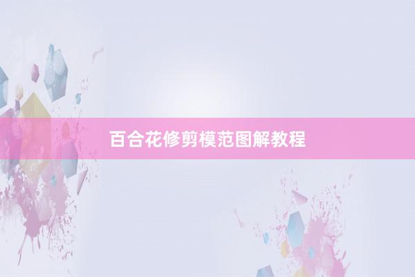 百合花修剪模范图解教程